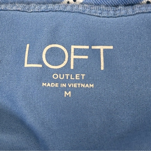 2 for$15 LOFT Blue and White Fitted Camisole - Picture 4 of 8